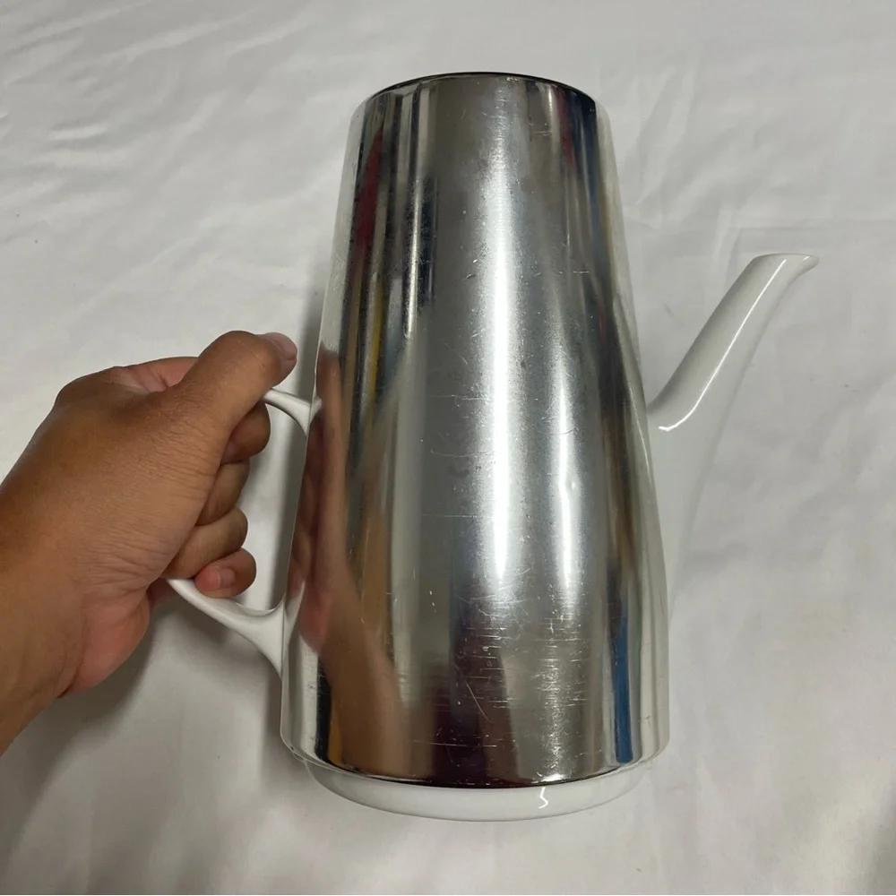 MCM VTG MELITTA 8-80 CERAMIC TEAPOT WITH INSULATING COVER GERMANY,‎ 1960S